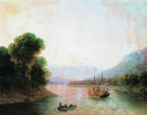 Ivan Aivazovsky The Rioni River in Georgia Sweden oil painting art